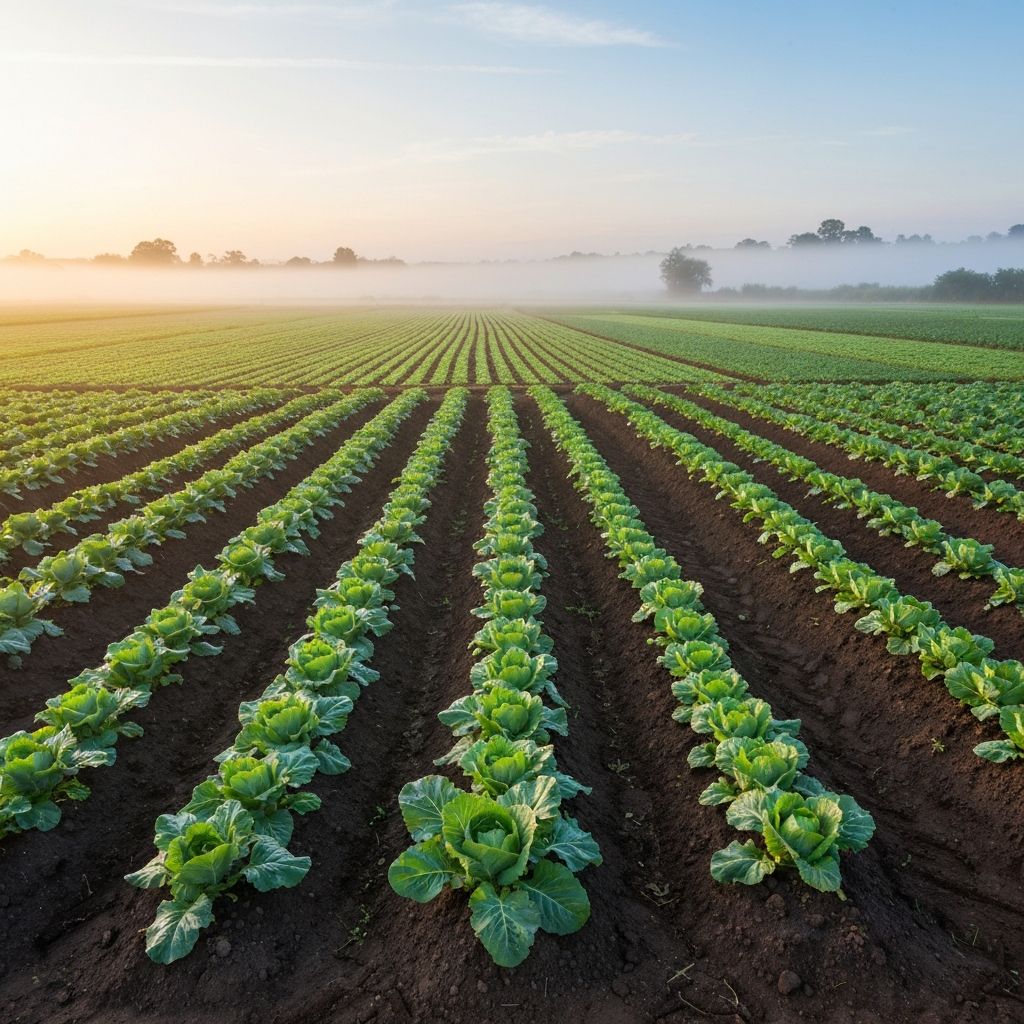 Fresh organic vegetables at farm